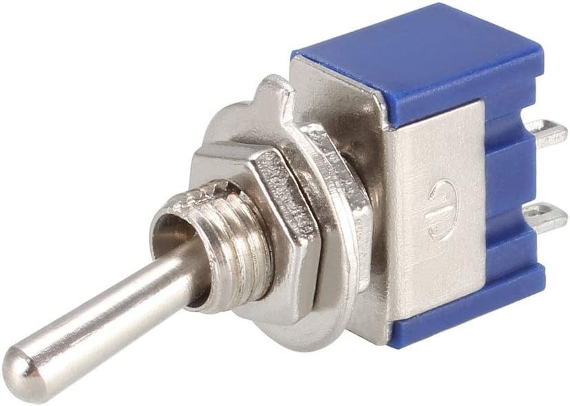 10PCS MTS-101 2 Position Mini Toggle Switch 2 Pin SPST ON-OFF 6A 125V AC