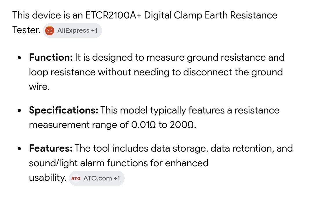 ETCR ETCR2100A+ Clamp Earth Ground Resistance Tester Meter 0.01Ω-200Ω