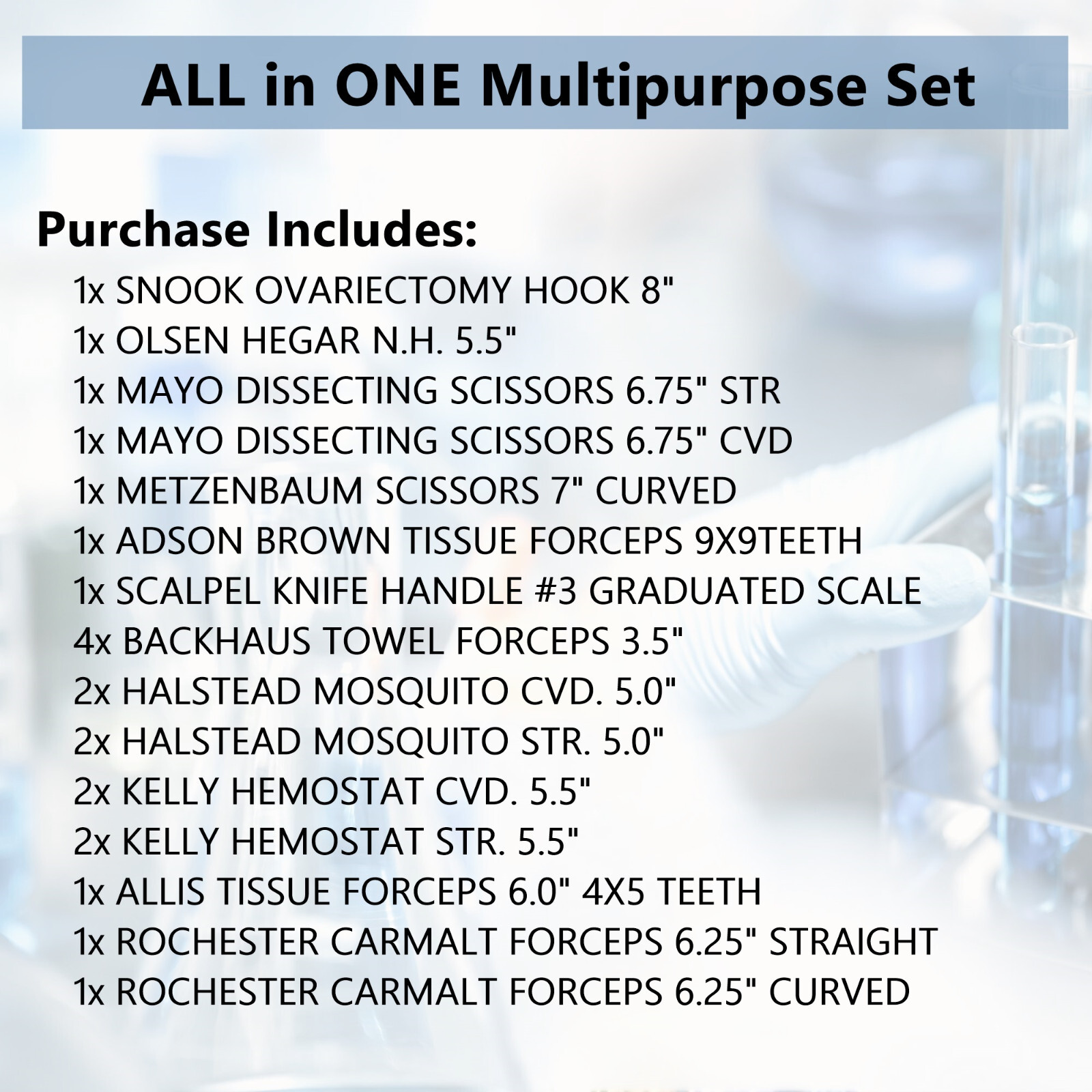 NEW 22pc Feline Spay Pack Kit Basic Surgery Instruments Stainless CE,Economy Set