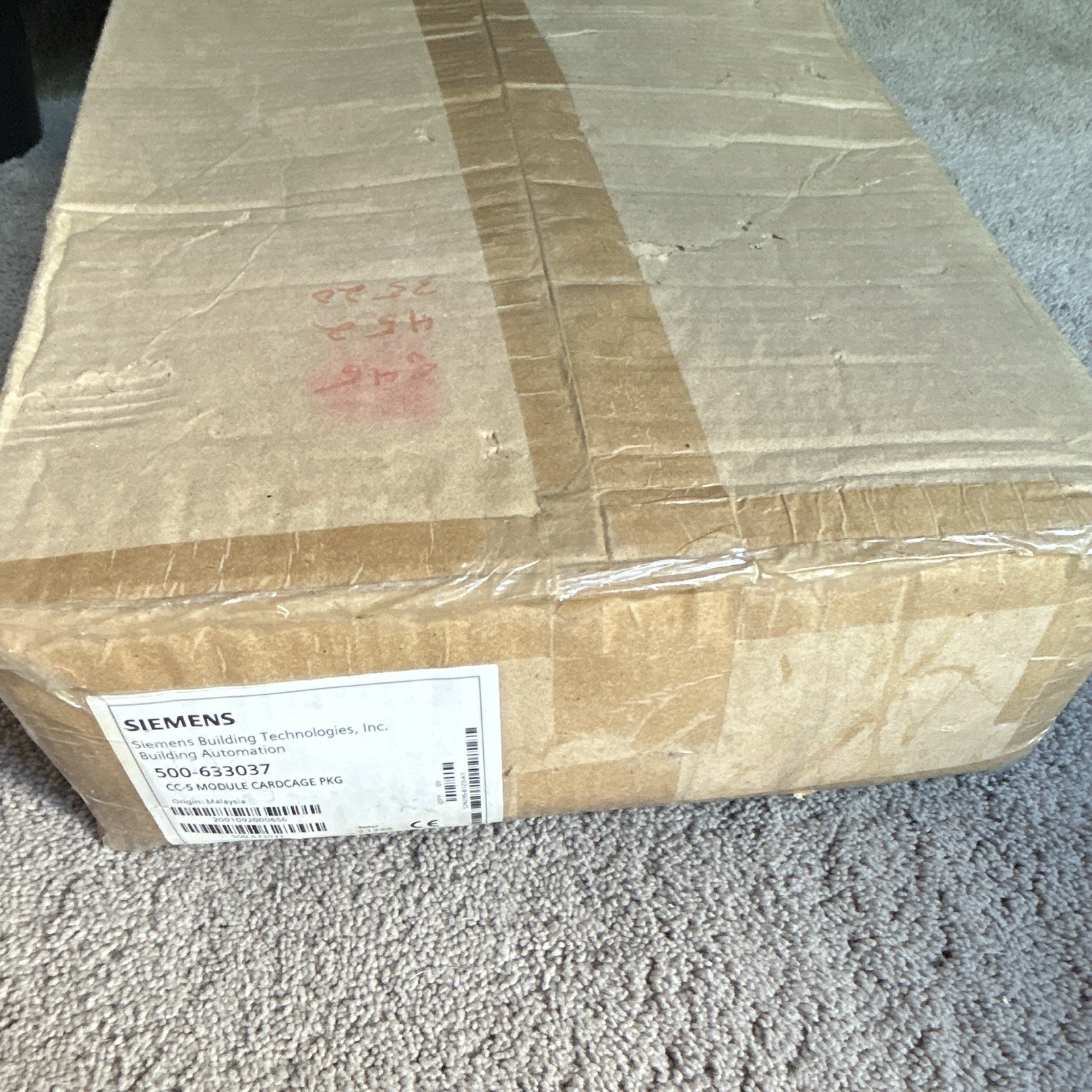 Siemens CC-5 Module Cardcage Package, Building Technologies 500-633037 Model