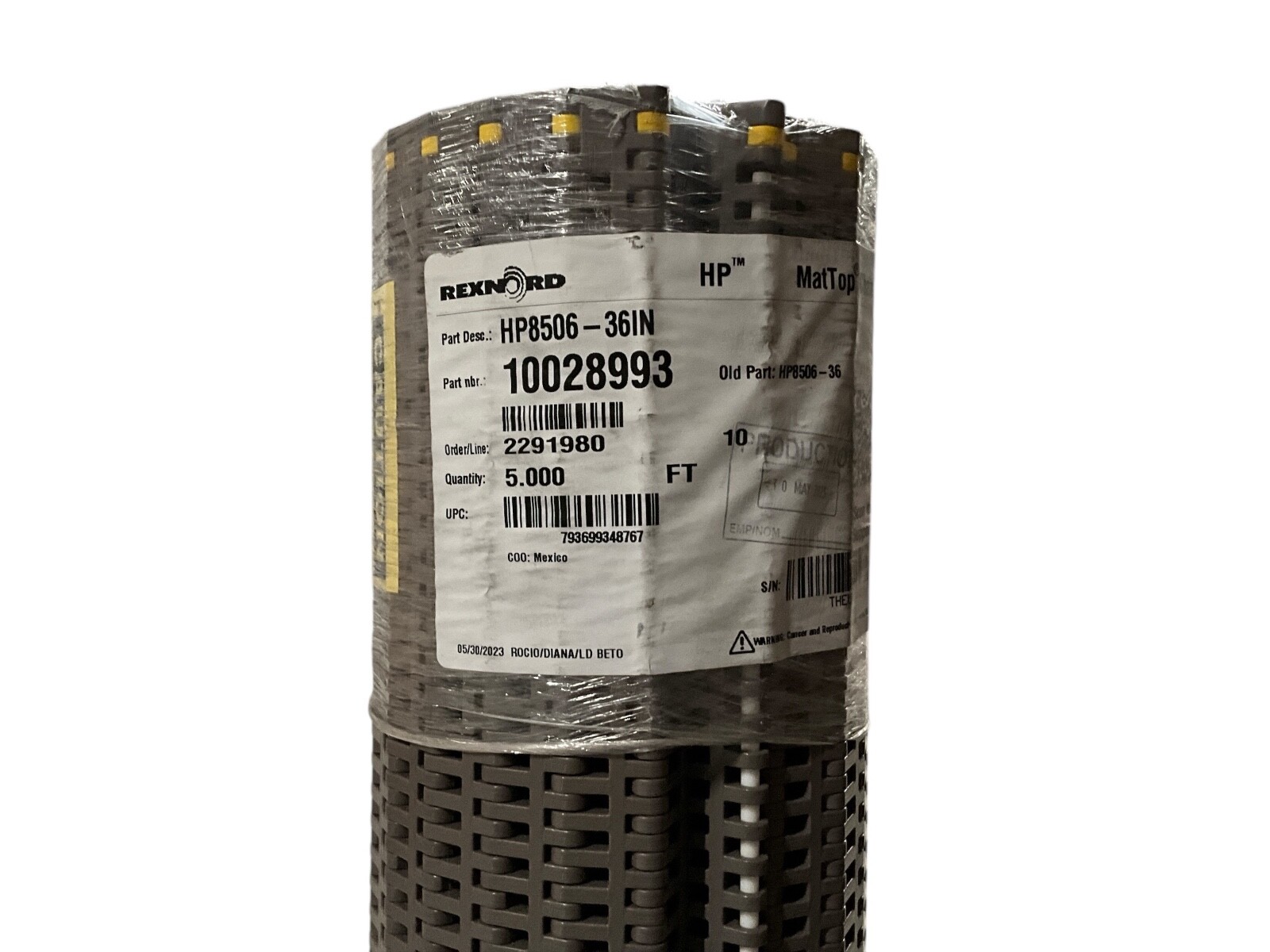 REXNORD 10028993 MatTop Chain 5FT HP8506 – 36 in.