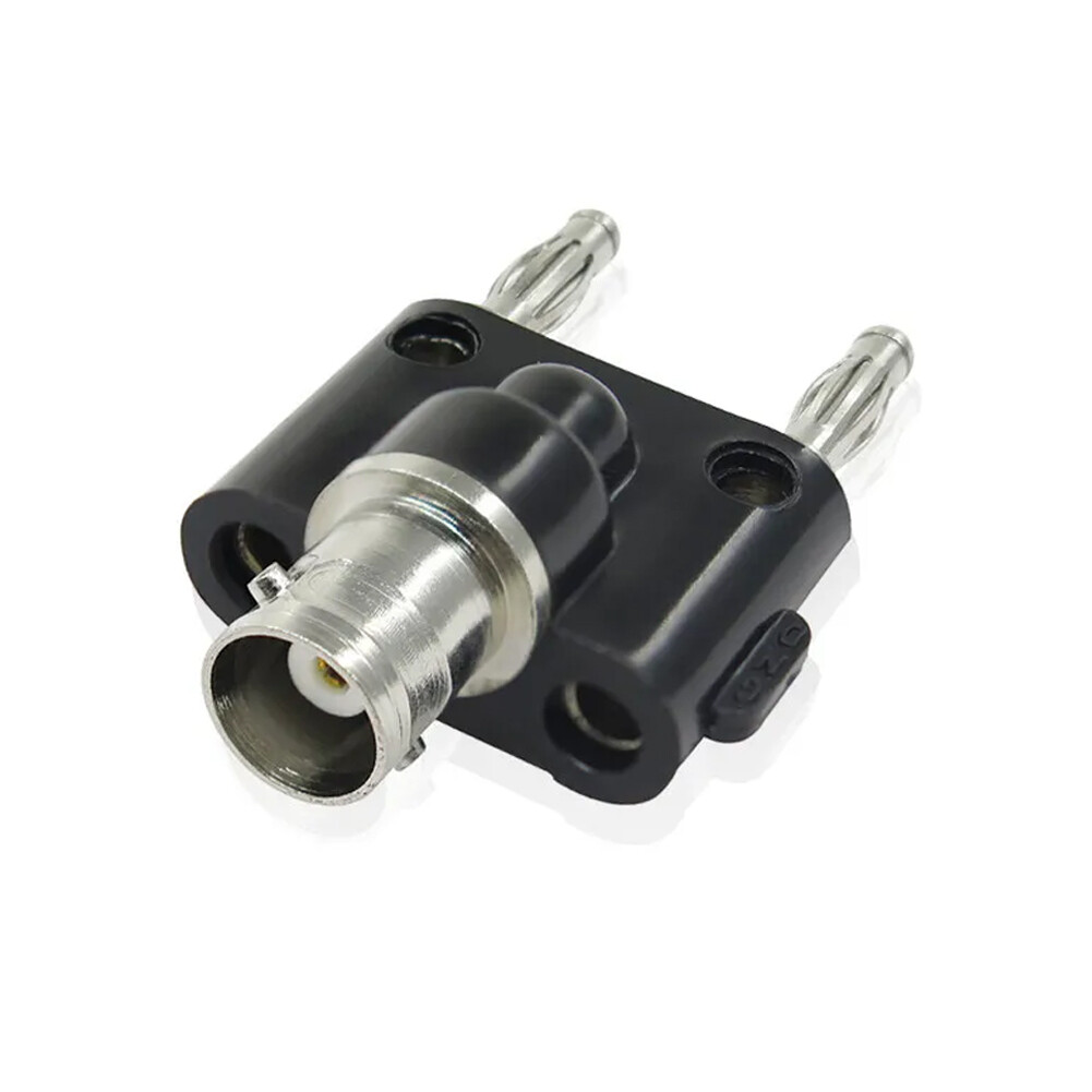 5pcs BNC Female to Dual 4mm Banana Male Plug Binding Coaxial Adapter Connector