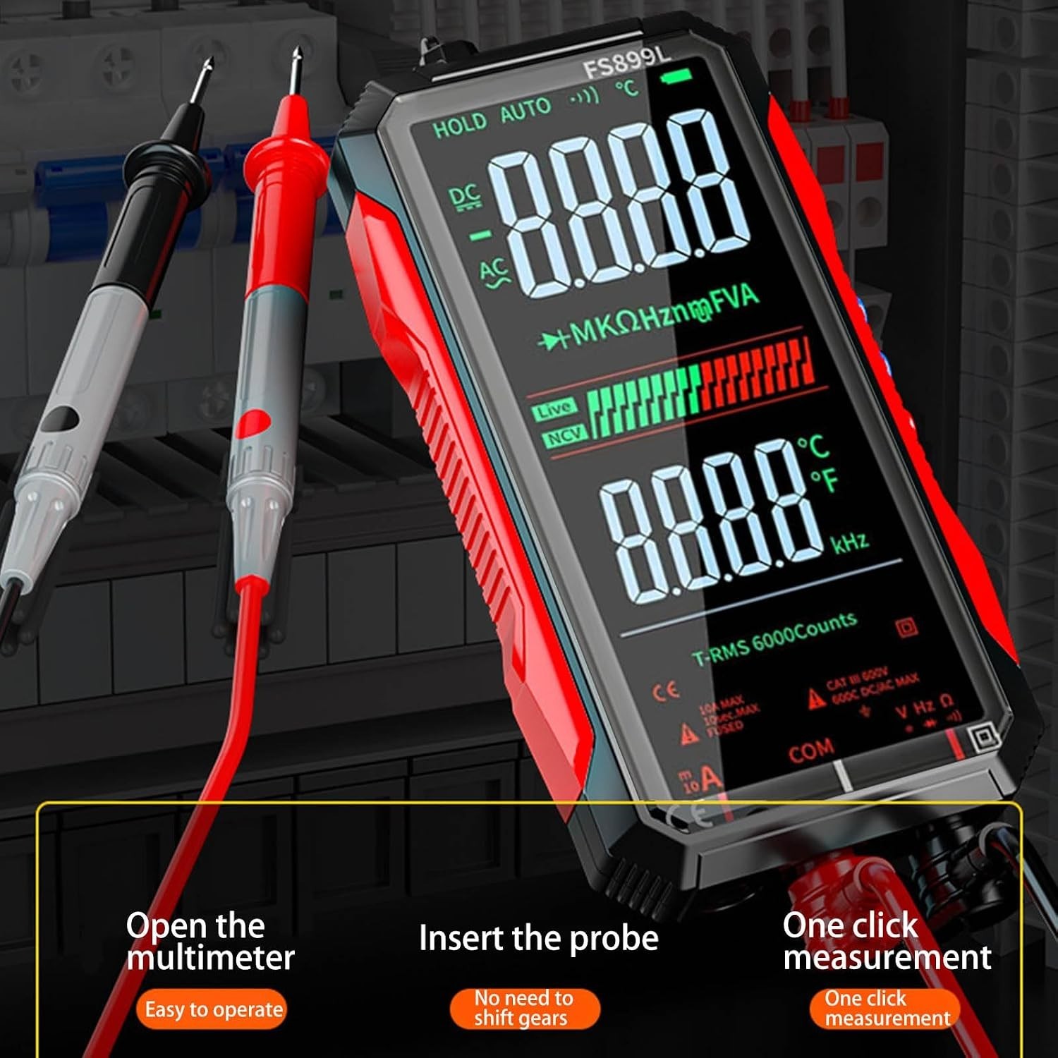 USB Rechargeable Digital Multimeter, 2026 Upgraded Fs899l Multimeter, Automat…