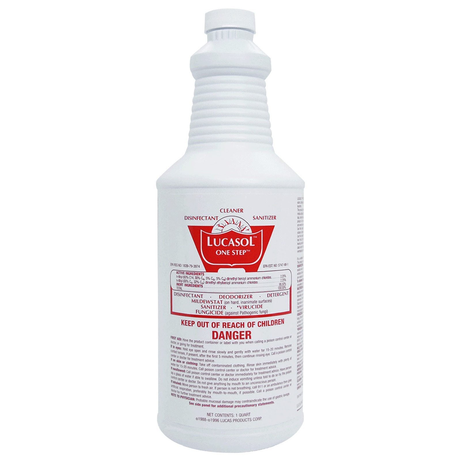 Lucasol One Step Disinfectant All Purpose Cleaner, 1 Quart (32oz)