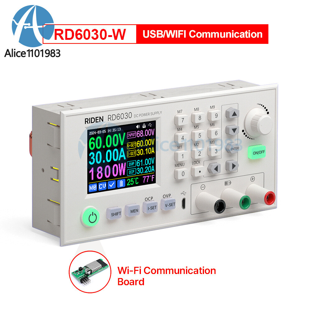 RD6030 RD6030W 60V 30A Digital Display Adjustable DC Regulated Power Supply