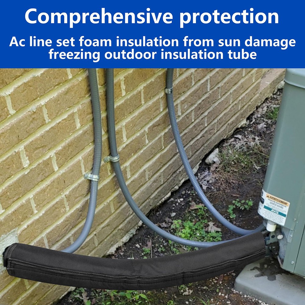 72″ HVAC Copper Pipe Insulation, 3 Layer Outdoor AC Line Insulation Freeze Proof