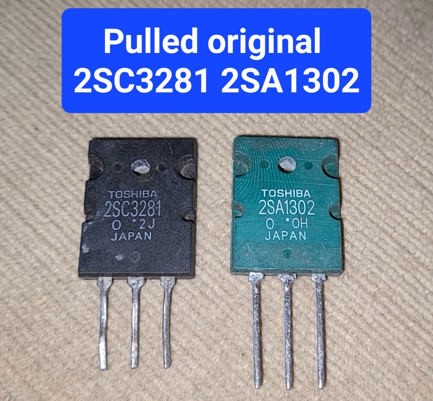1 Pair | 2SC3281 + 2SA1302 NPN + PNP Audio Power Amplifier New Orignal TOSHIBA