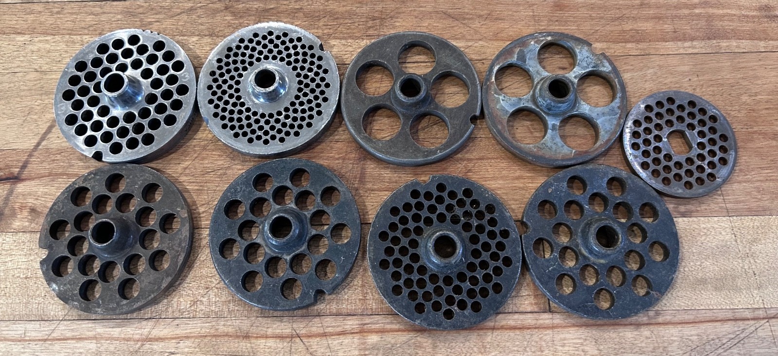 Mixed Lot vintage Meat Grinder Plates Blades parts Knives