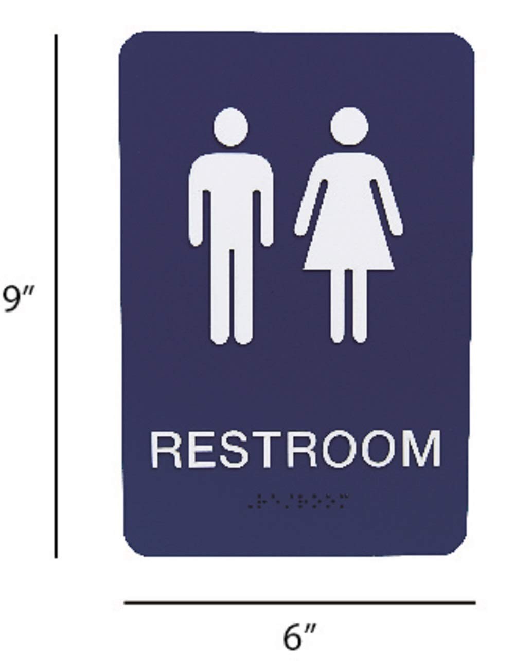 Non-Accessible/Wheelchair Unisex Gender Neutral ADA Restroom Bathroom Sign w/…