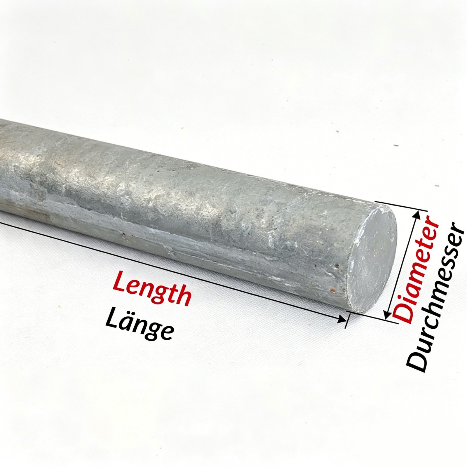 99.9% Pure Zinc Rod, Marine Anticorrosion, Pure Metal Zinc Anode, Round Zinc Bar