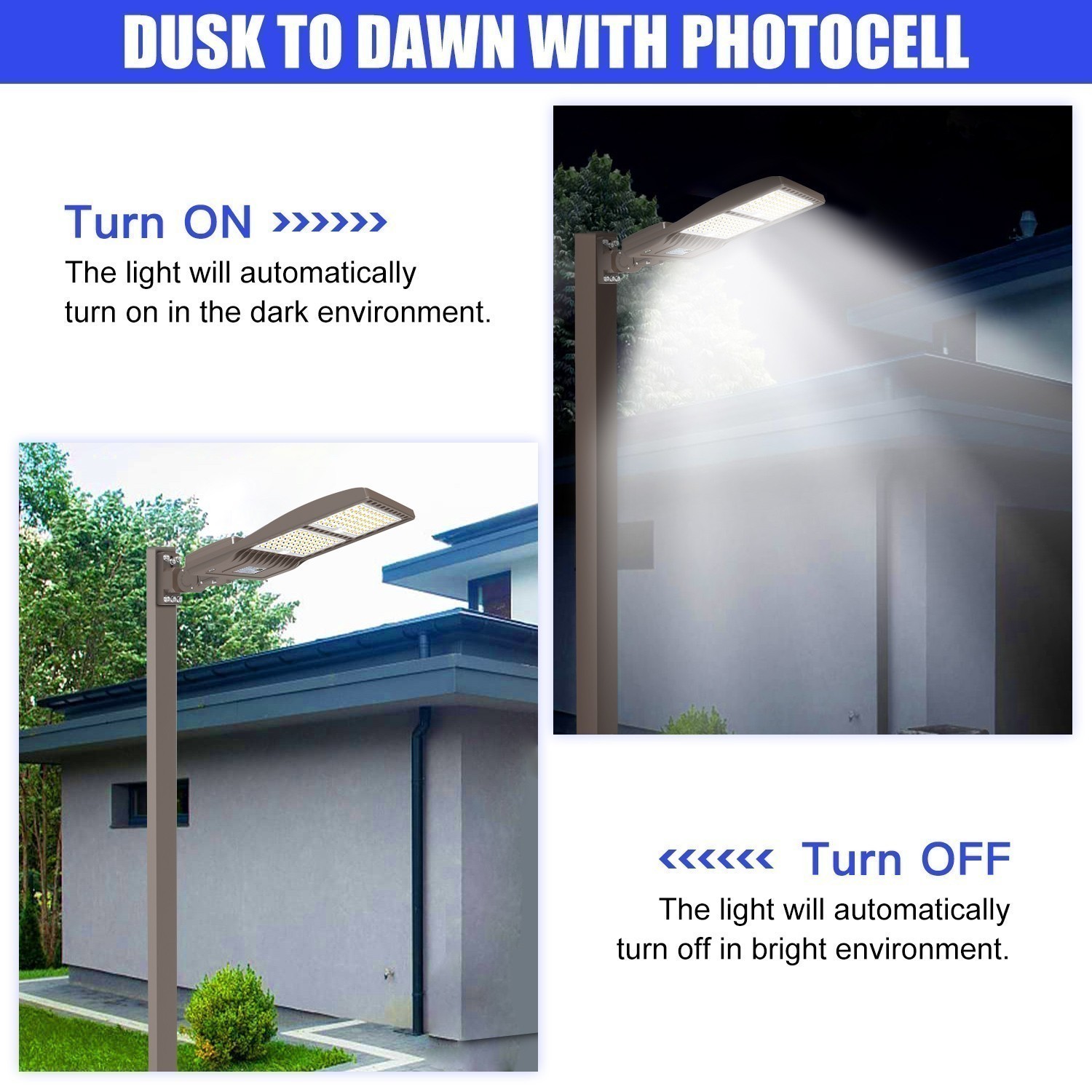 450W LED Shoebox Light Dusk To Dawn Commercial Street Parking Lot Light -67500LM