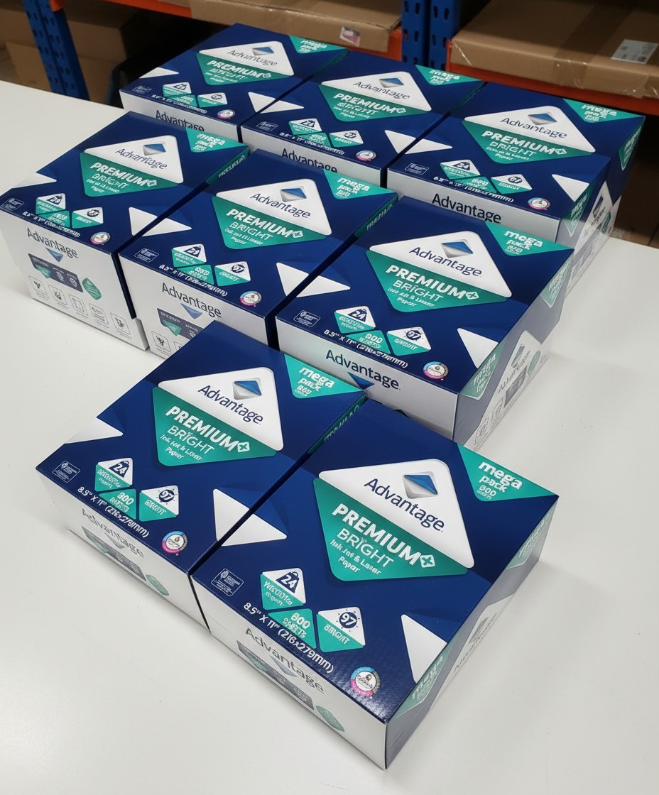 Advantage Premium+ Bright Paper 800 Sheets | 24 lb – 97 Bright | 8.5″ x 11″