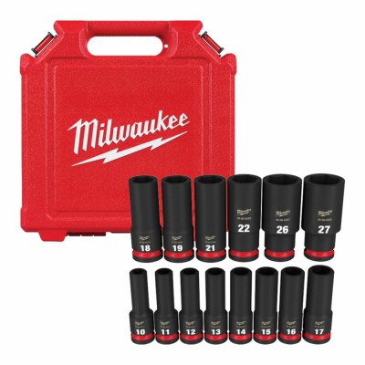 14-Pc. Shockwave Deep 6-Point Metric Impact Socket Set,1/2 In. Drive – 49-66-701