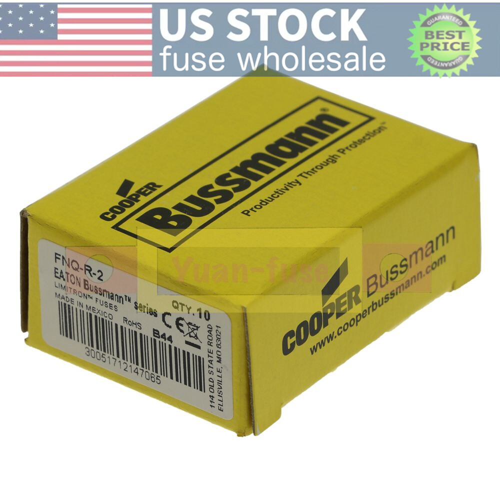 10PCS FNQR2 New Bussmann FNQ-R-2 2A 600Vac Time-delay Fuse Fast Shipment