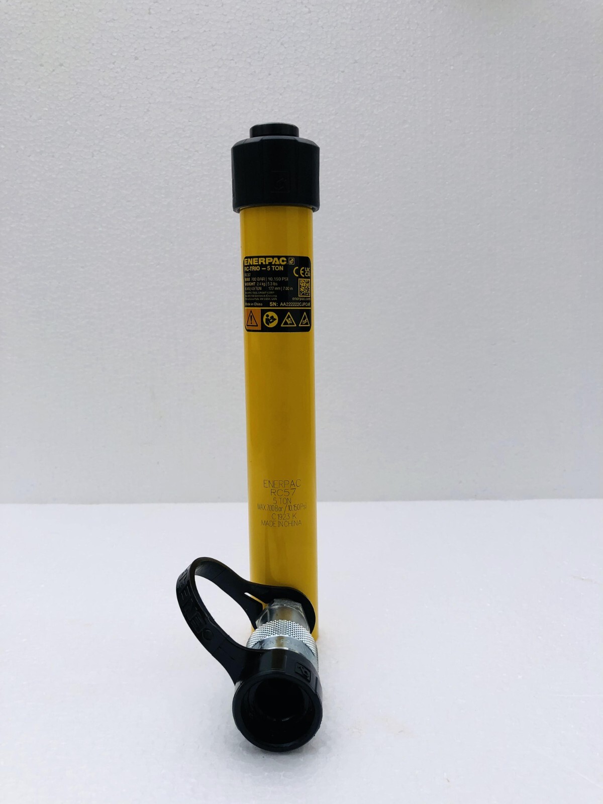 Enerpac RC 57 Trio Hydraulic Cylinder Single Acting 5 Ton Capacity 7″ Stroke