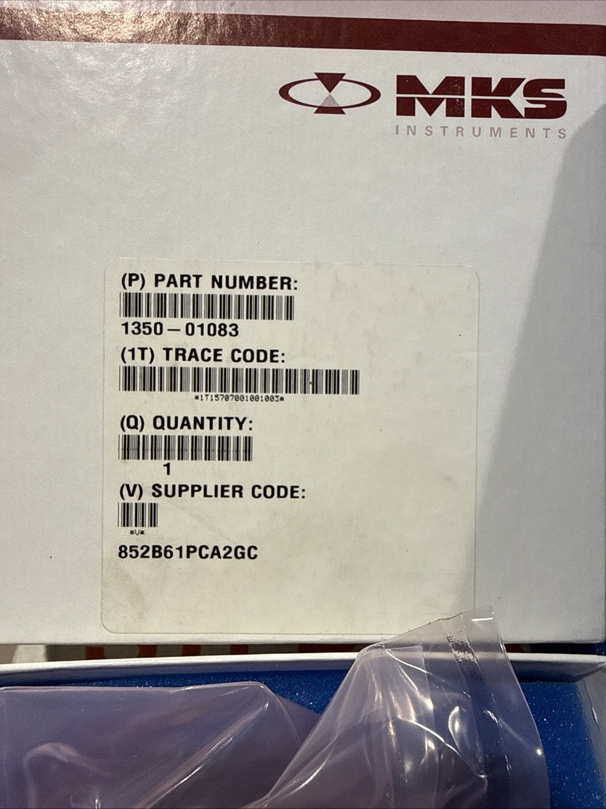 NEW SEALED* MKS 852B61PCA2GC BARATRON PRESSURE TRANSDUCER, 60 PSIA 1350-01083