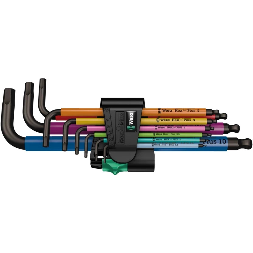 950 SPKL/9 SM Hex-Plus Multicolour 1 Long Arm L-Key Set Metric BlackLaser