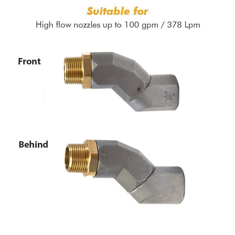2pcs Car Fuel Swivel 3/4 Inch NPT Fuel Transfer Hose Swivel 360 Rotate Connector