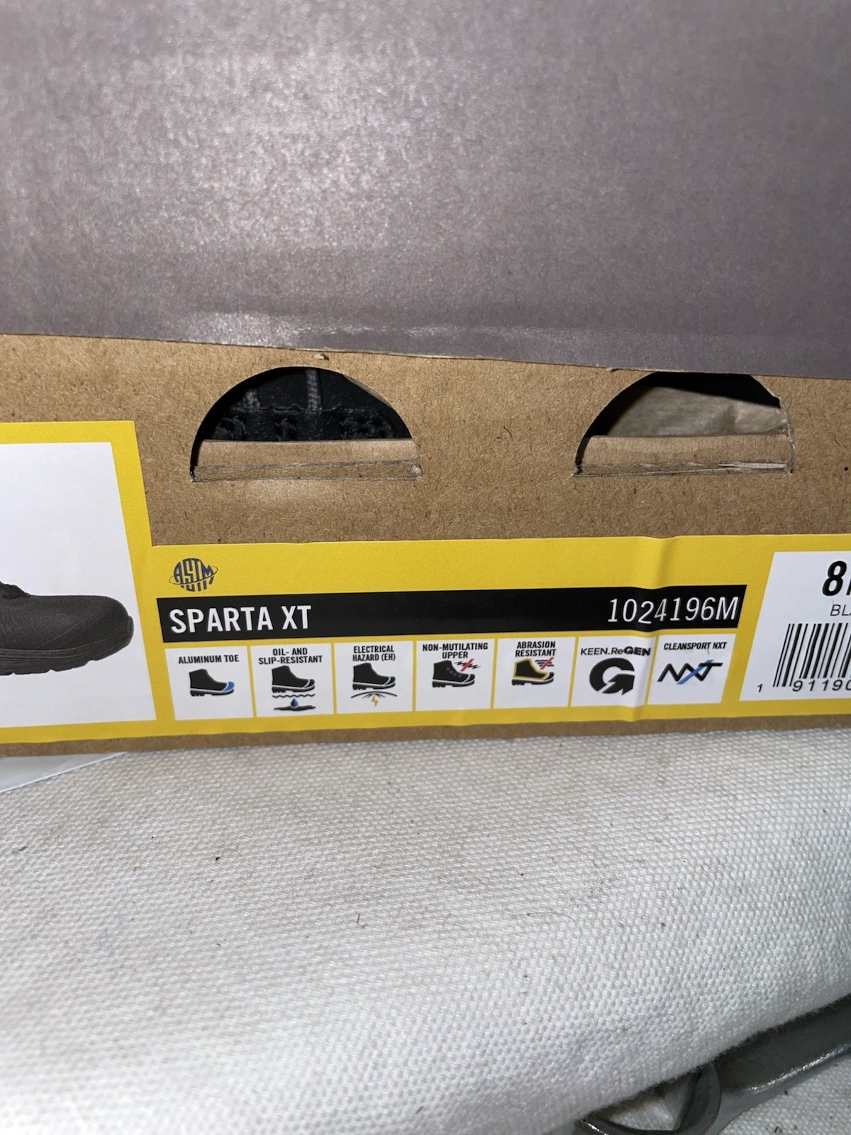 Keen Sparta XT Women’s Size 8M Safety Toe Work Shoes Slip Resistant Black/Black