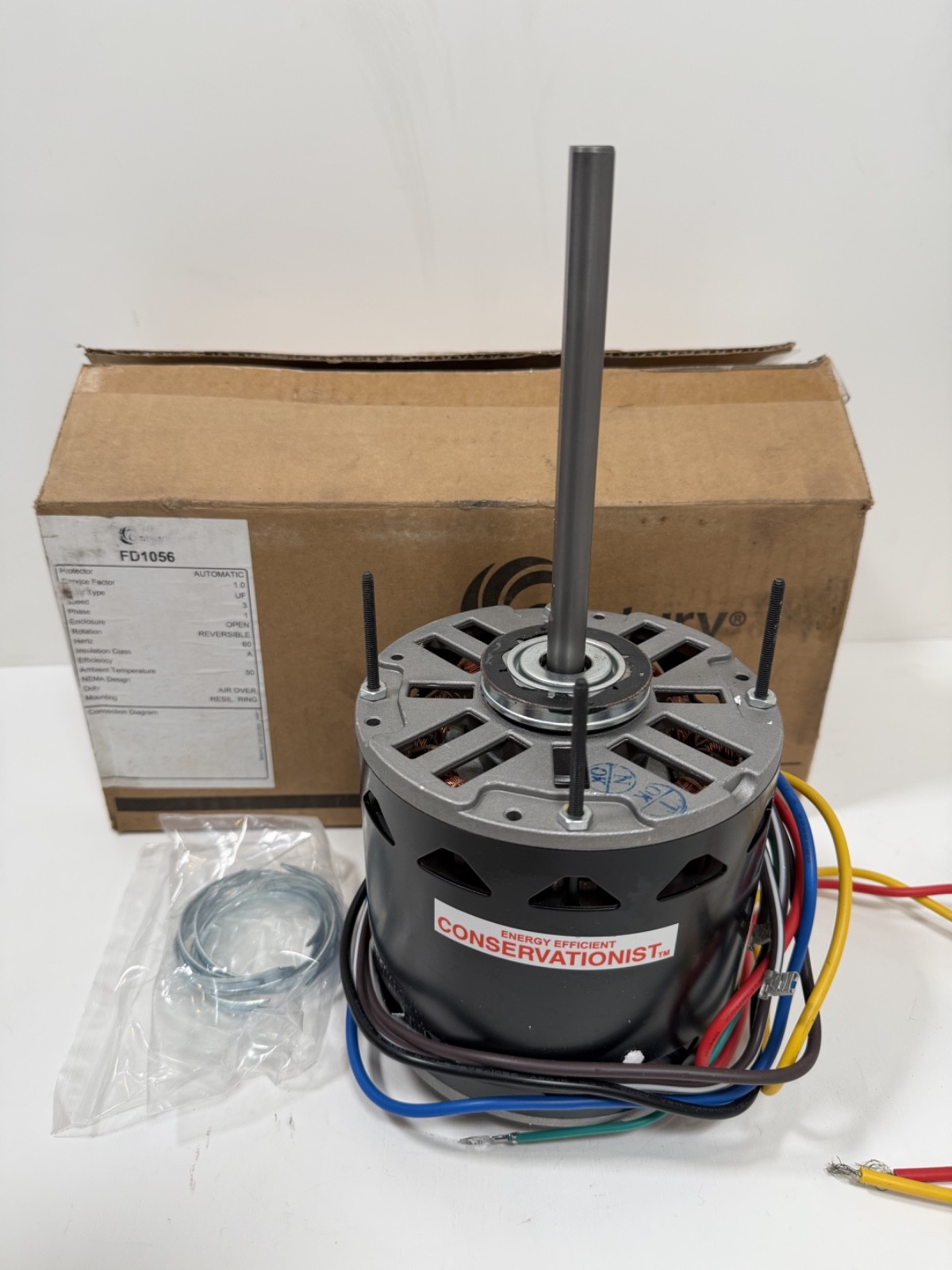 Century Fd1056 Motor Psc 1/2 Hp 1075 208-230V 48Y 3 Speed PSC Air Over