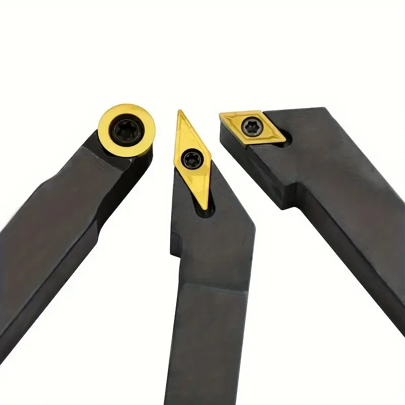 3pcs 12 mm External Indexable Lathe Turning Tool Holder + 3PCS Inserts Set
