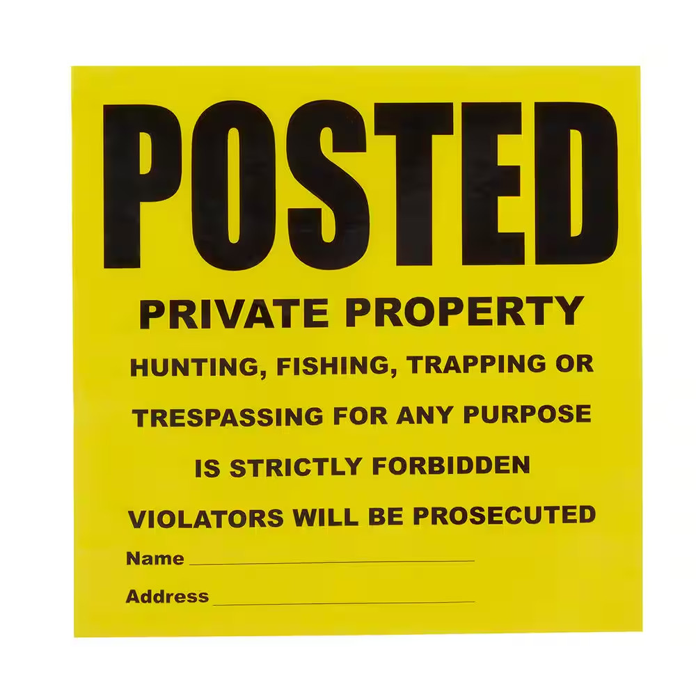 11 In. X 11 In. Plastic Posted Private Property Signs (25-Piece Roll)