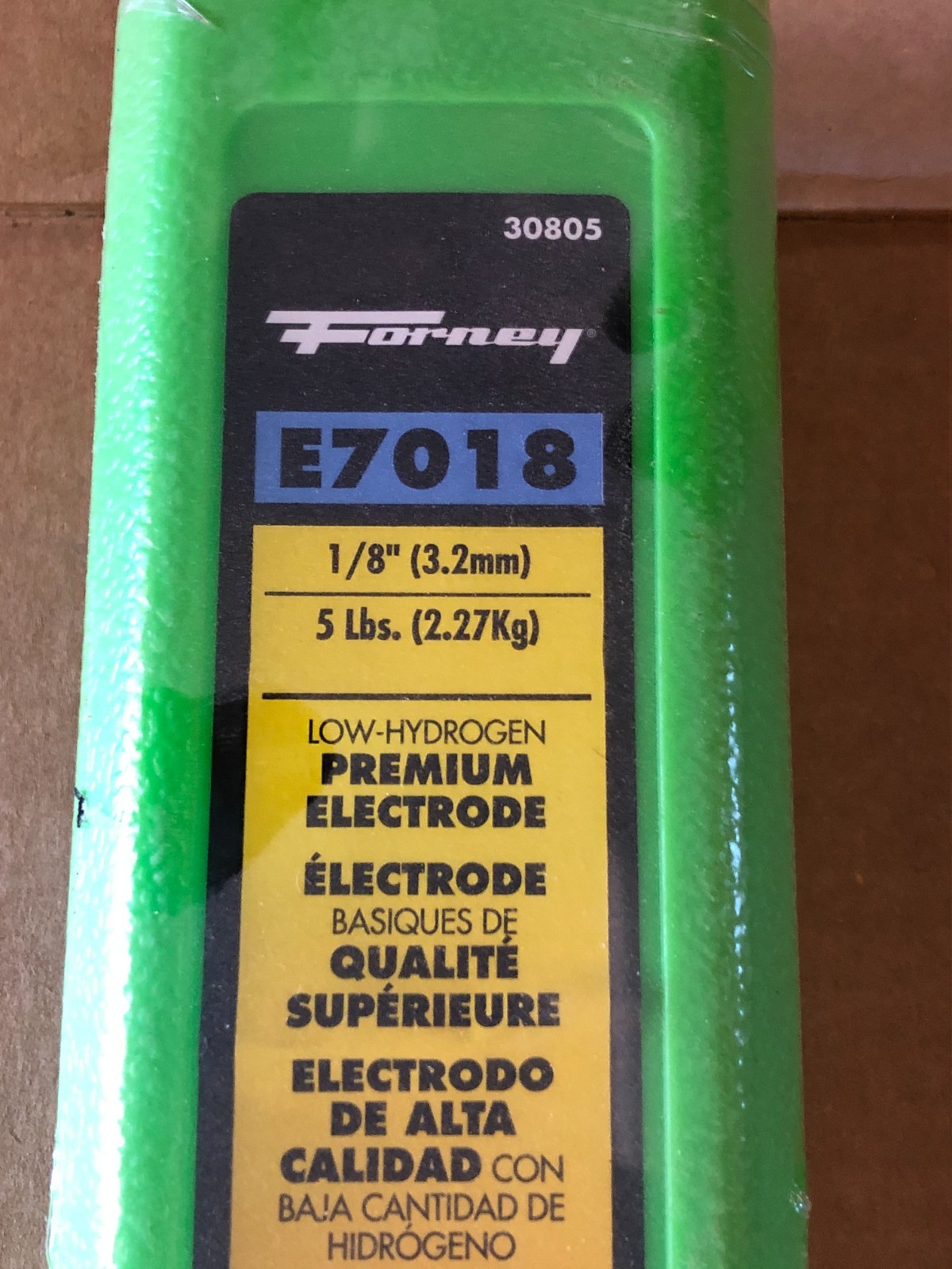 Forney E7018 Mild Steel Low Hydrogen Welding Electrode 1/8 In. 5 Lb 30805