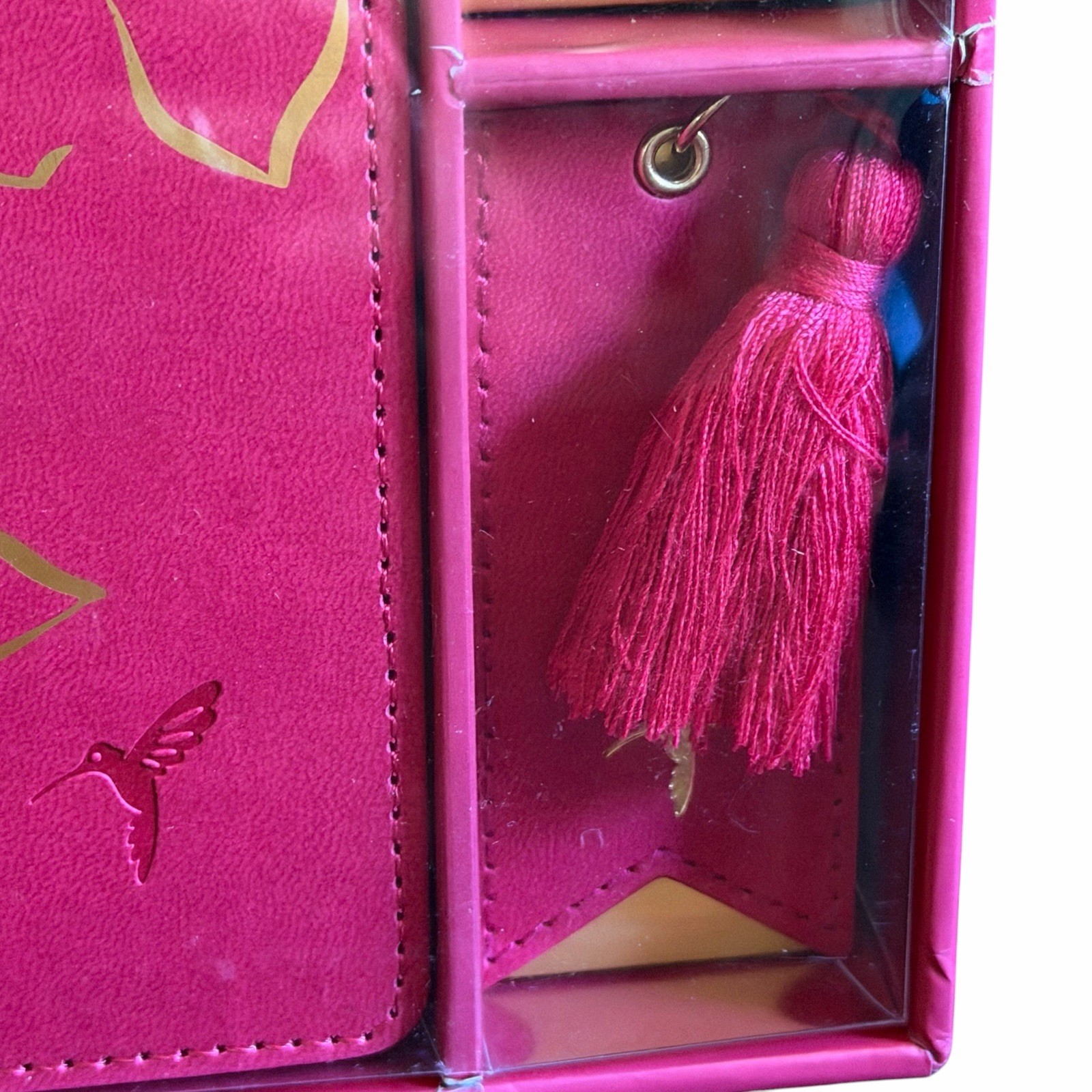 Papyrus Red Gold Journal Gift Set 2 Gold Pens and Tassel Bookmark Lined New Bird