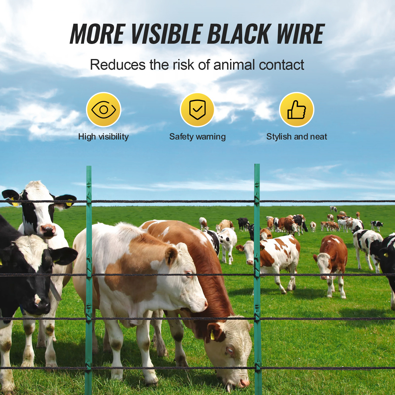 1000Ft 305M Electric Fence Wire Fencing Polywire Horse Cattle Livestock
