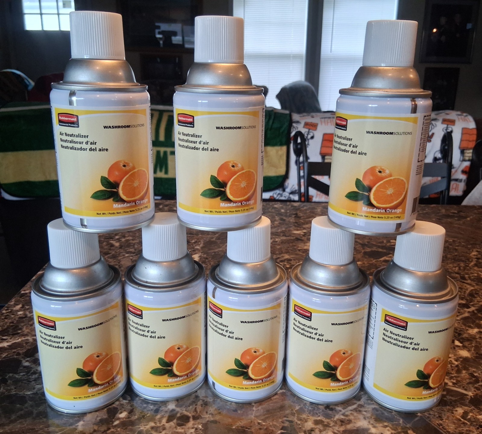 (8) NEW Rubbermaid Commercial Air Neutralizer Freshener Mandarin Orange RARE