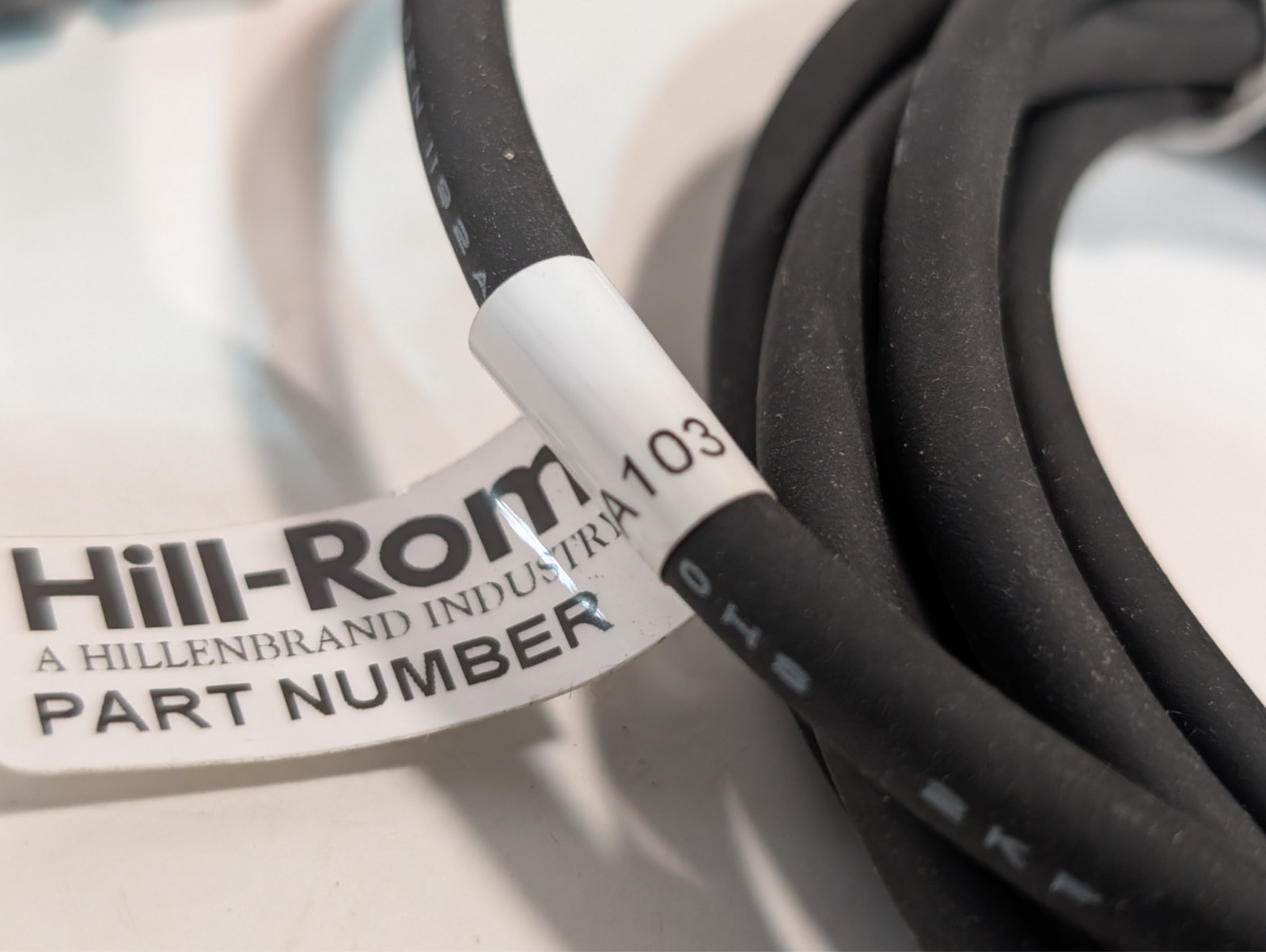 Lot of 2 Hill-Rom P2904A103 communication cables, DB9 male to 4-pin circular