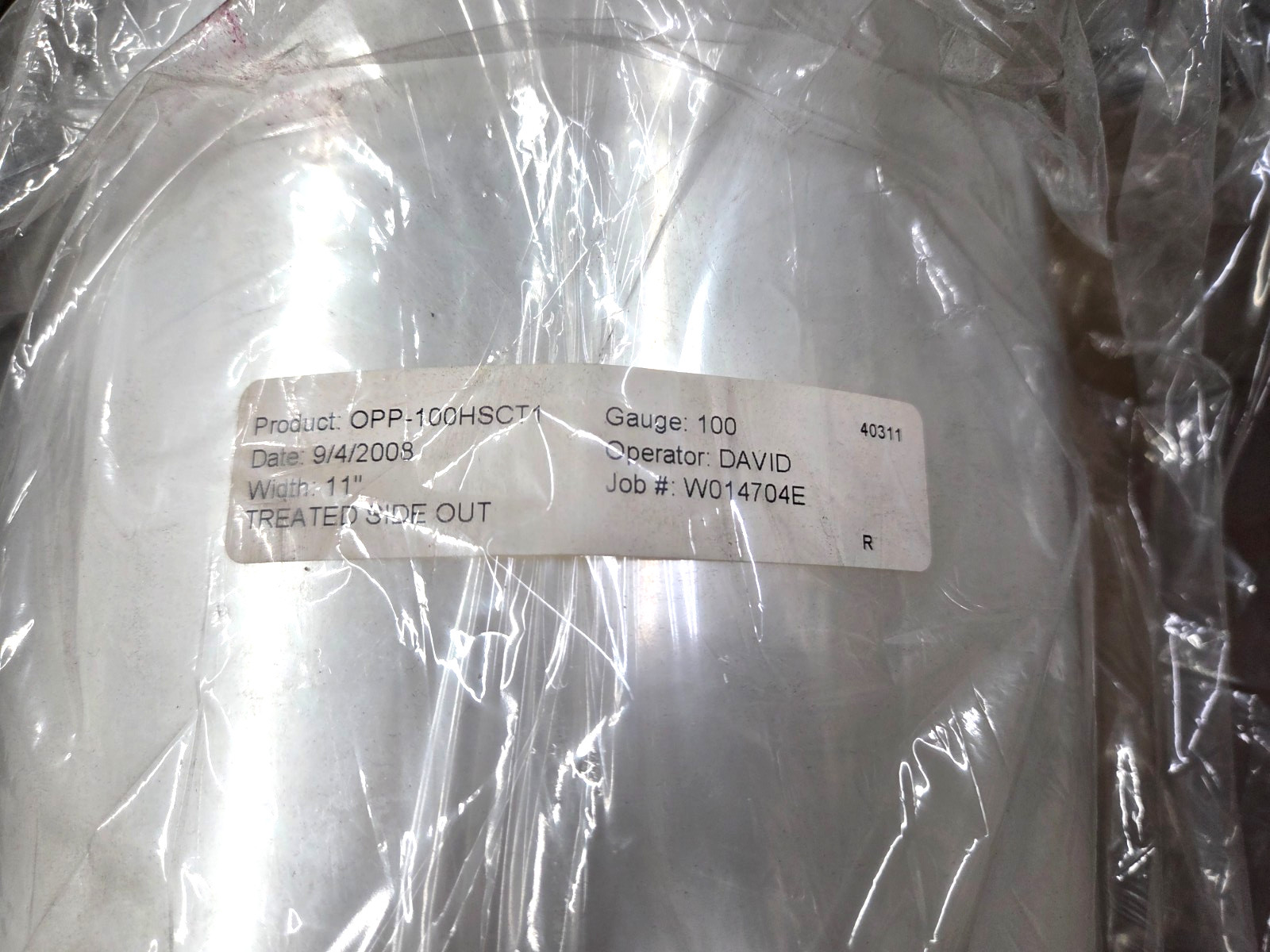 ORIENTED POLYPROPYLENE ROLL FILM (OPP) Roll Clear 100 Gauge 11″ x 5000Ft