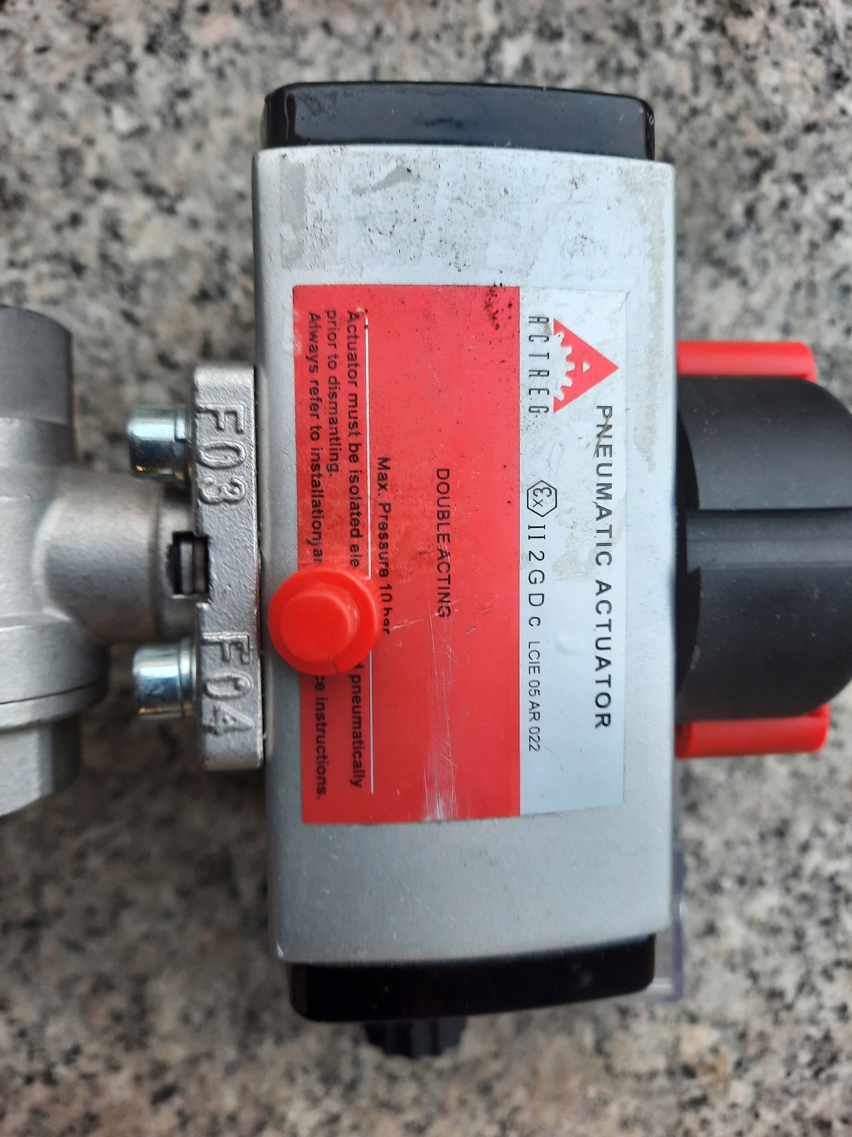 ACTREG II2GD Pneumatic Actuator, Industrial Cylinder Drive