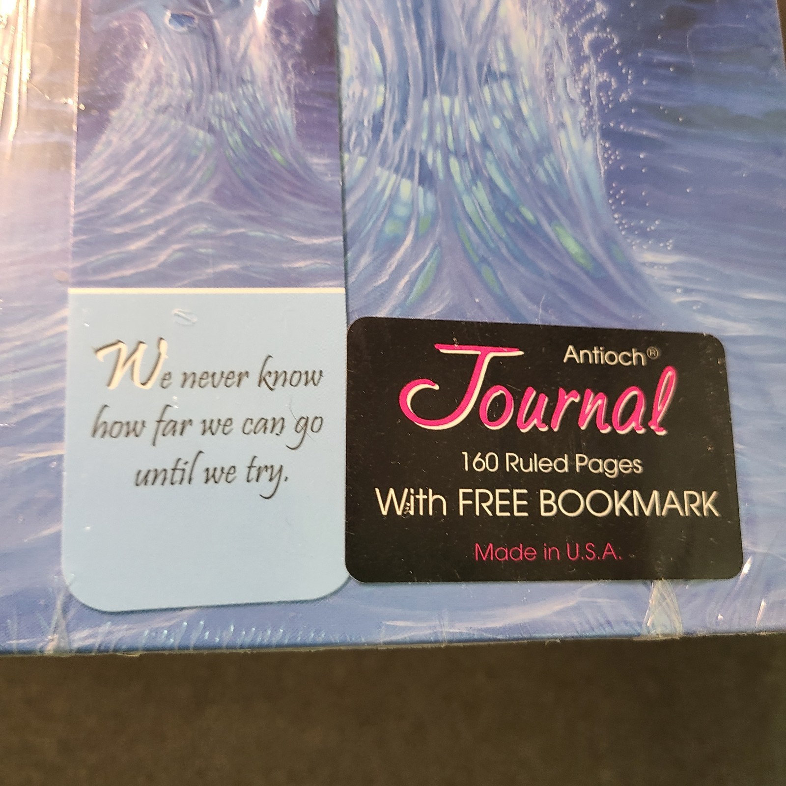 Vintage Antioch Journal Lined Pages Hardcover w/ Bookmark NOS Dolphins