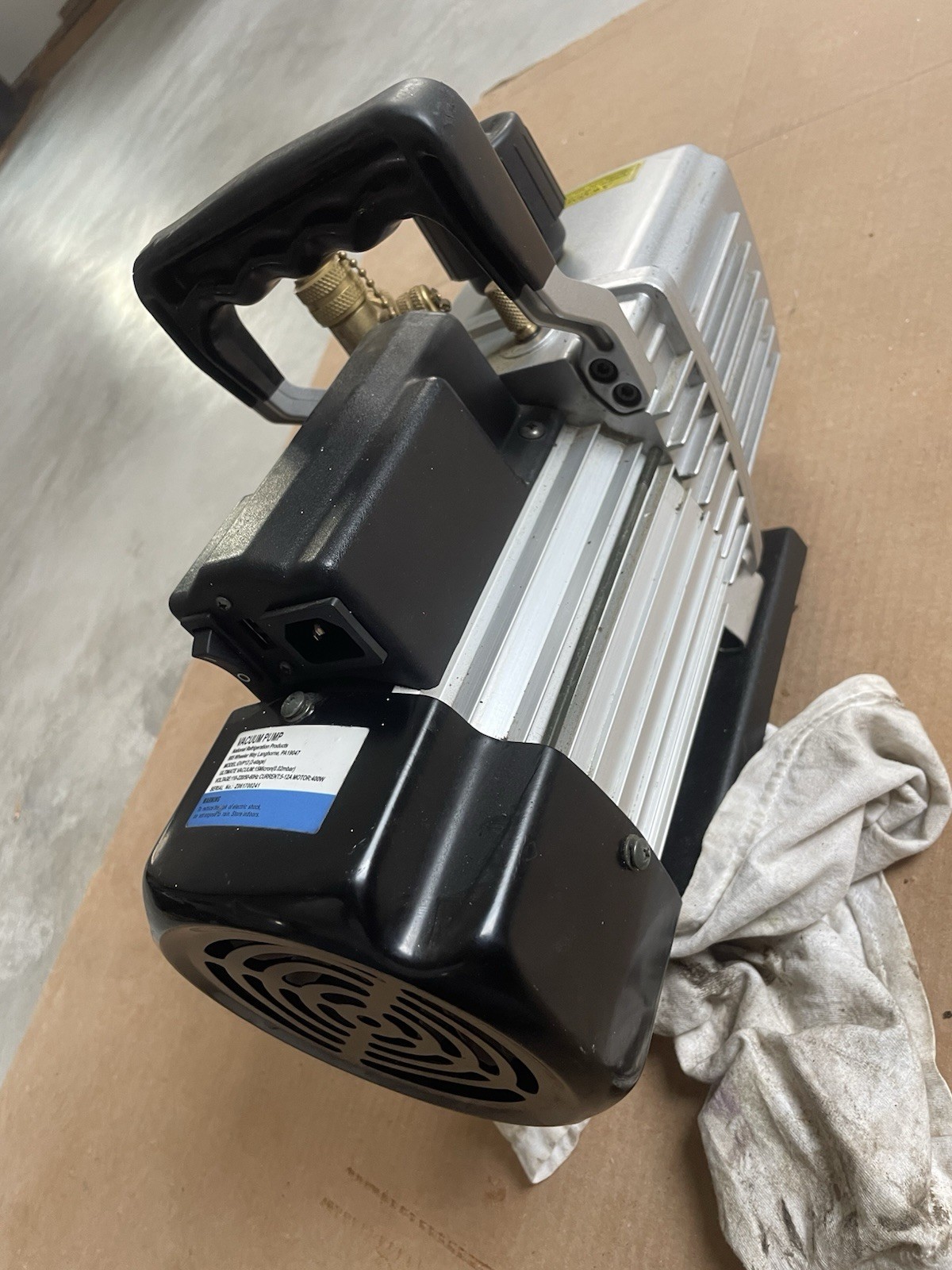 GVP12 GlobeSaver High Vacuum Pump 2 Stage IP 54 With Cord