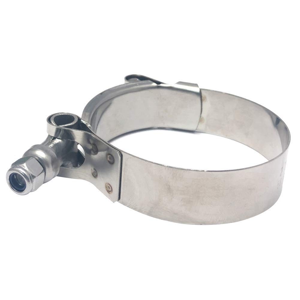ISPINNER 2 Pack 3 Inch Stainless Steel T-Bolt Hose Clamps, Clamp Range 83-91mm f
