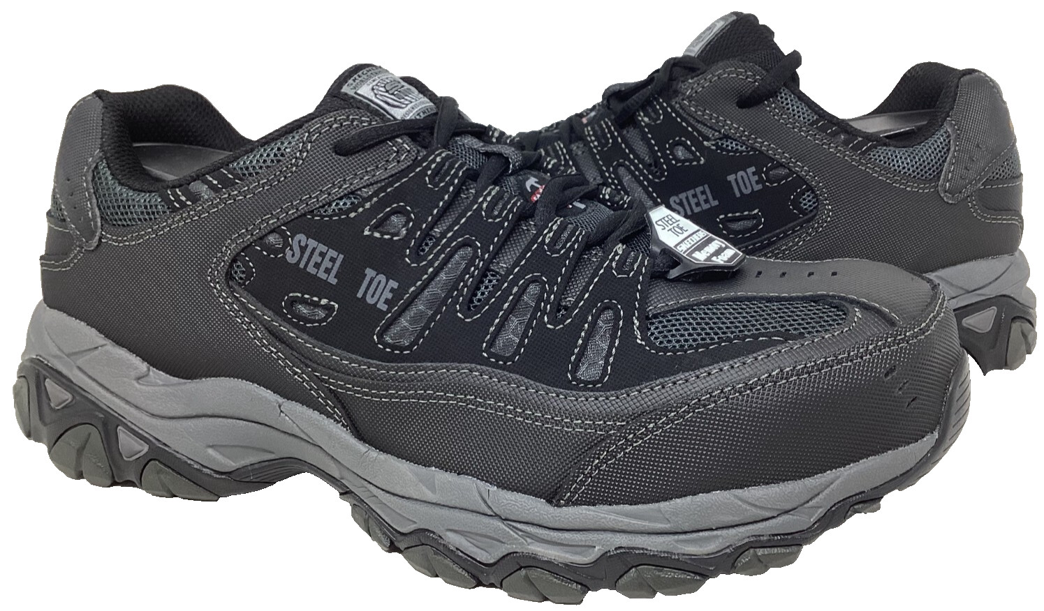 Skechers Men’s Work RF Cankton Steel Toe Black/Char Lace Up Shoes Size:9 205O