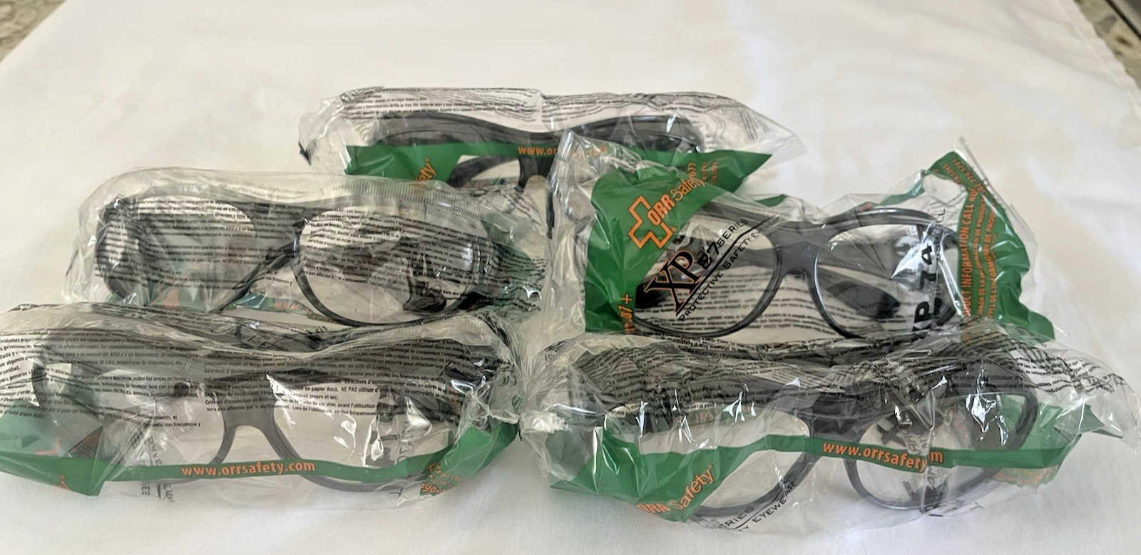 Lot 5 ORR Safety Glasses Series XP747 ANSI Z87+ With Clear Lenses NIP
