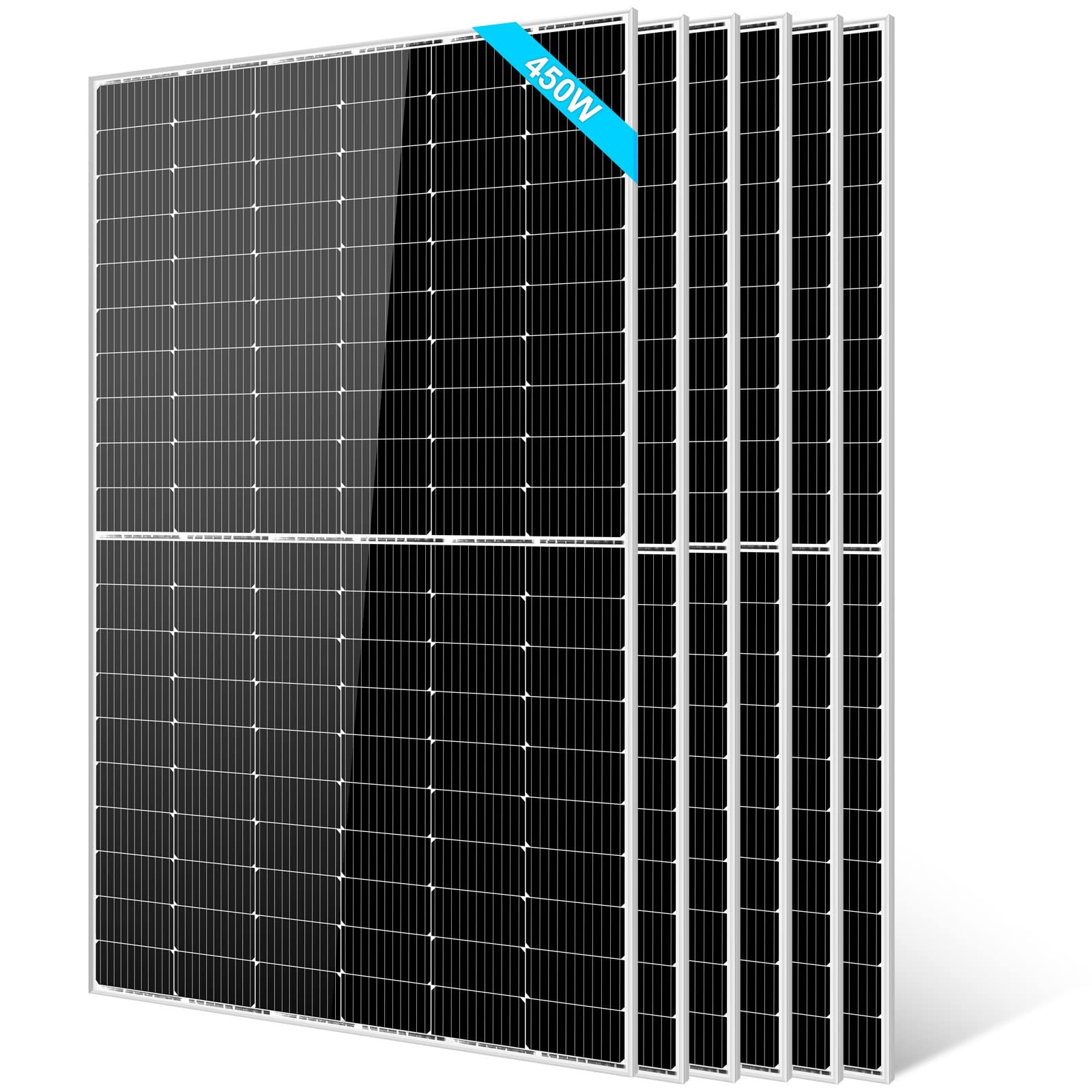 SUNGOLDPOWER 6PCS 450W Solar Panels Monocrystalline UL 61730, Grade A Solar Cell