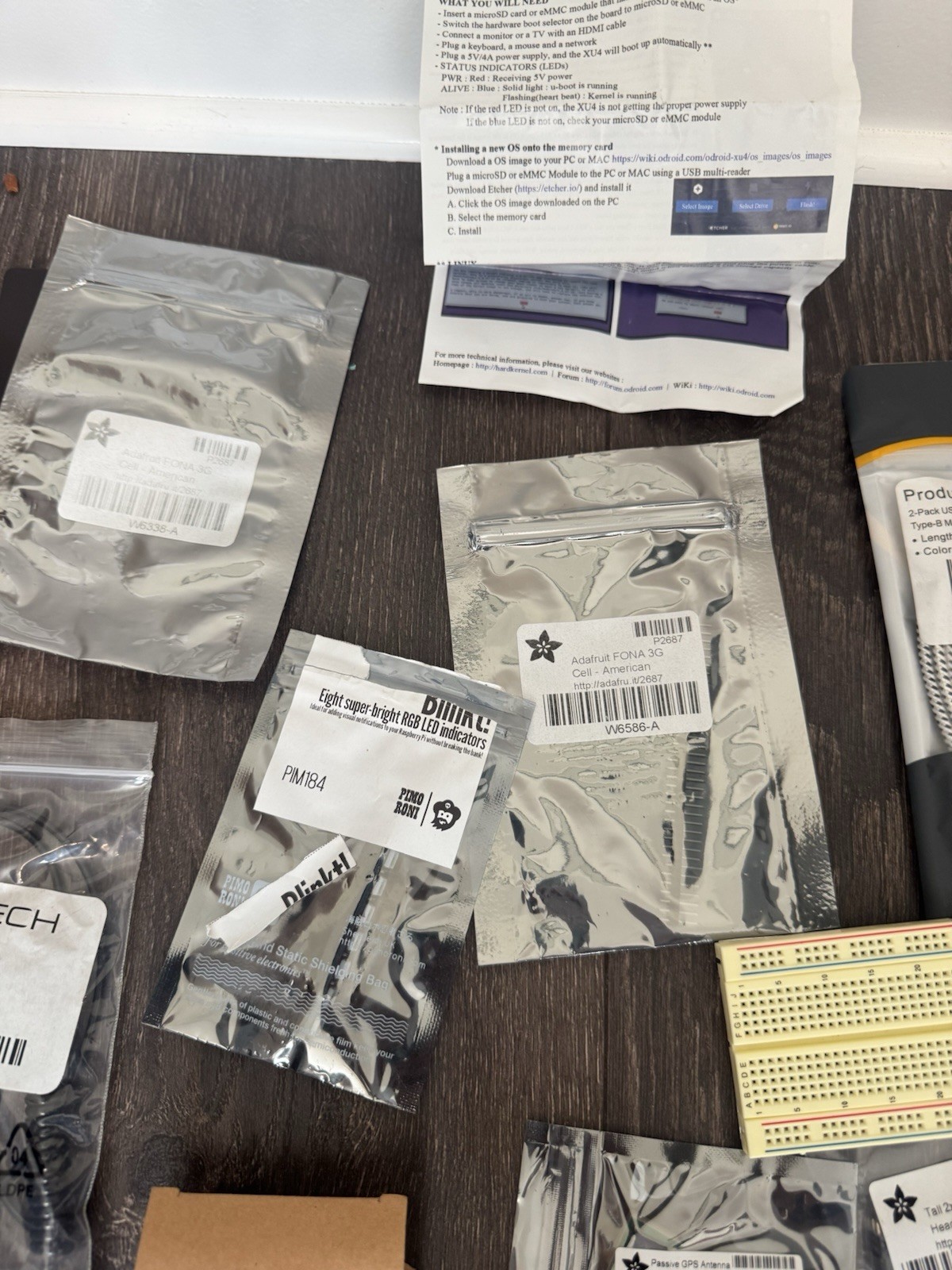 Adafruit Raspberry Pi ODROID XU4 Electronics Maker Developer Lot Bundle GPIO SBC