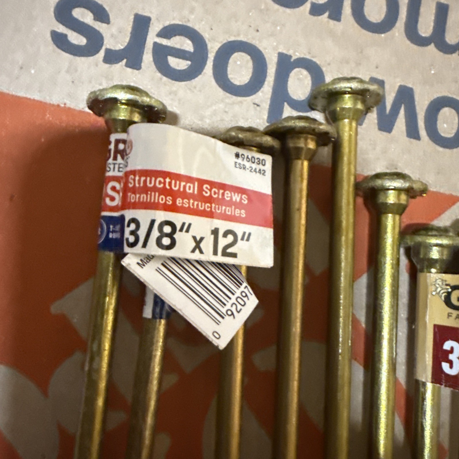 GRK RSS3812HP RSS 3/8″ x 12″ Rugged Structural Screws 12 total