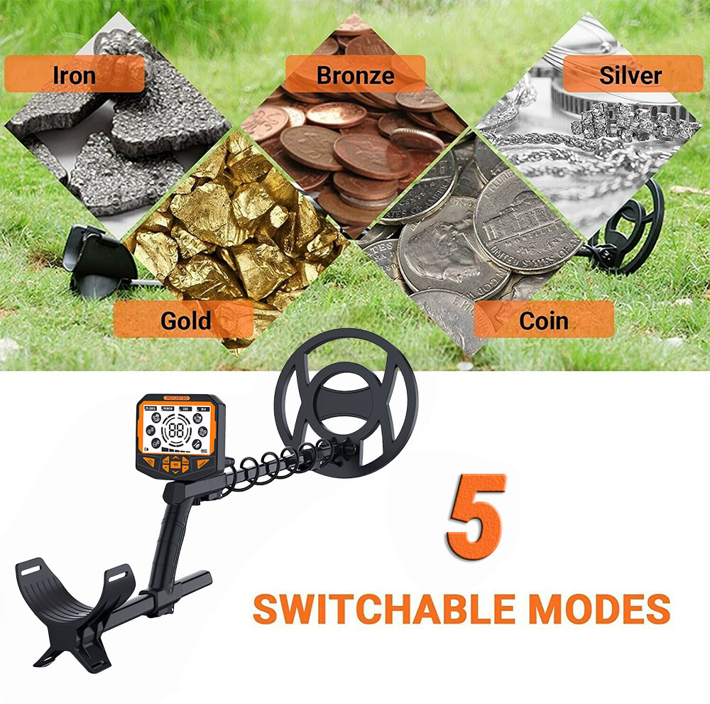 Metal Detector – 5.8KHz,Adjustable Sensitivity,22cm Depth for Coins/Jewelry