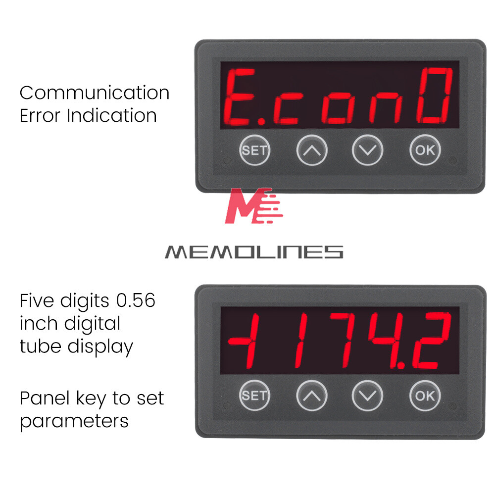 MODBUS-RTU Communication Display Meter RS485 Master-Slave-Monitored DC 8-25V