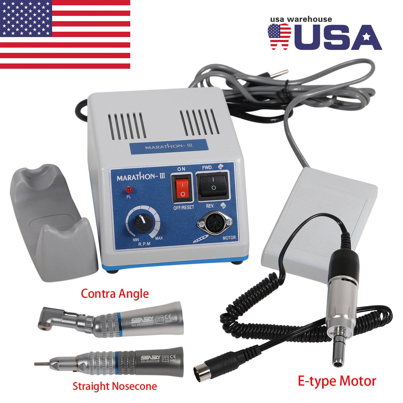 Dental Lab Marathon Electric Micromotor Contra Angle Straight Handpiece st