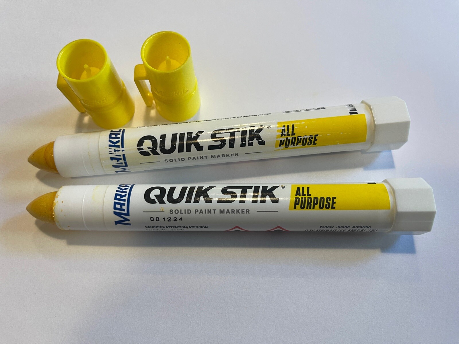Markal 61053 YELLOW Quik Stik® Marker – Fast Drying, PAINT MARKER (2PK)