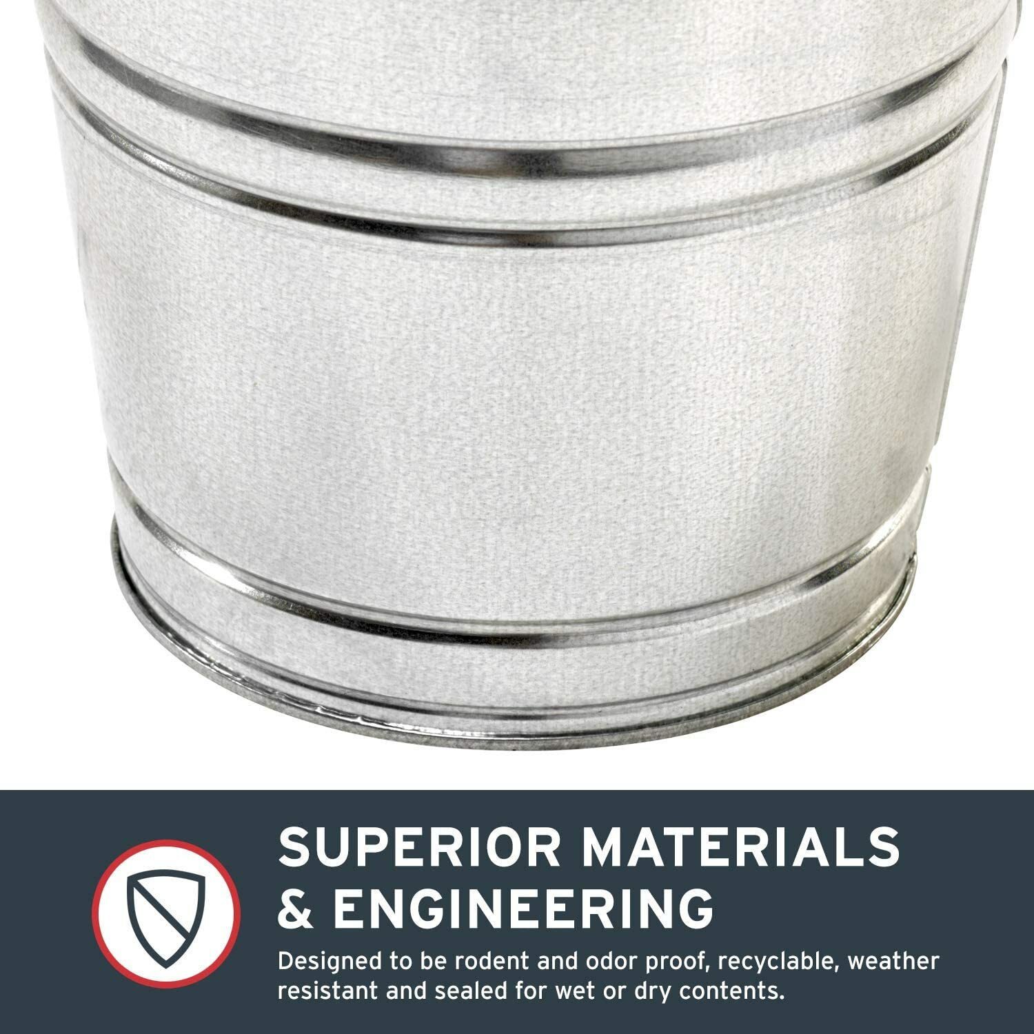 10 qt quart Heavy Duty Galvanized SteeL BUCKET rOund Pail BEHRENS 1210GS