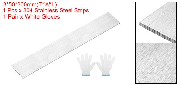 316L Stainless Steel Flat Bar 1/8″ x 2″ x 12″ Trim Strips Sheet