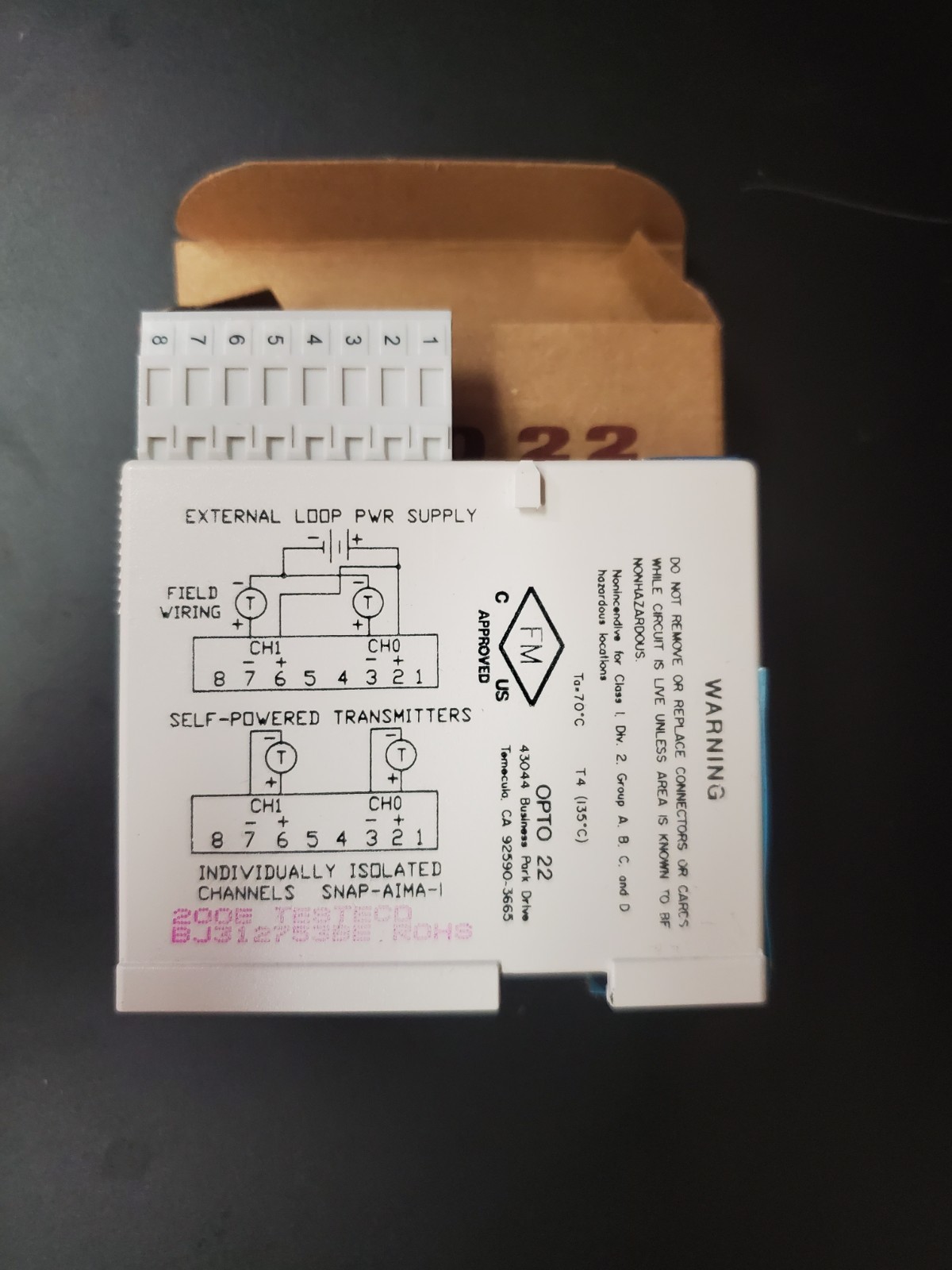 OPTO 22 – SNAP I/O – SNAP ANALOG – SNAP-AIMA-i ***NEW***