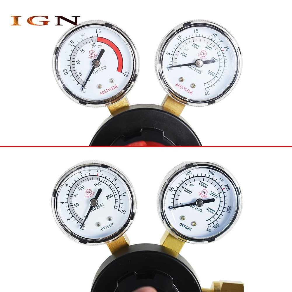 NEW Oxygen and Acetylene Regulators Combo – V350 Series Oxygen + Acetylene