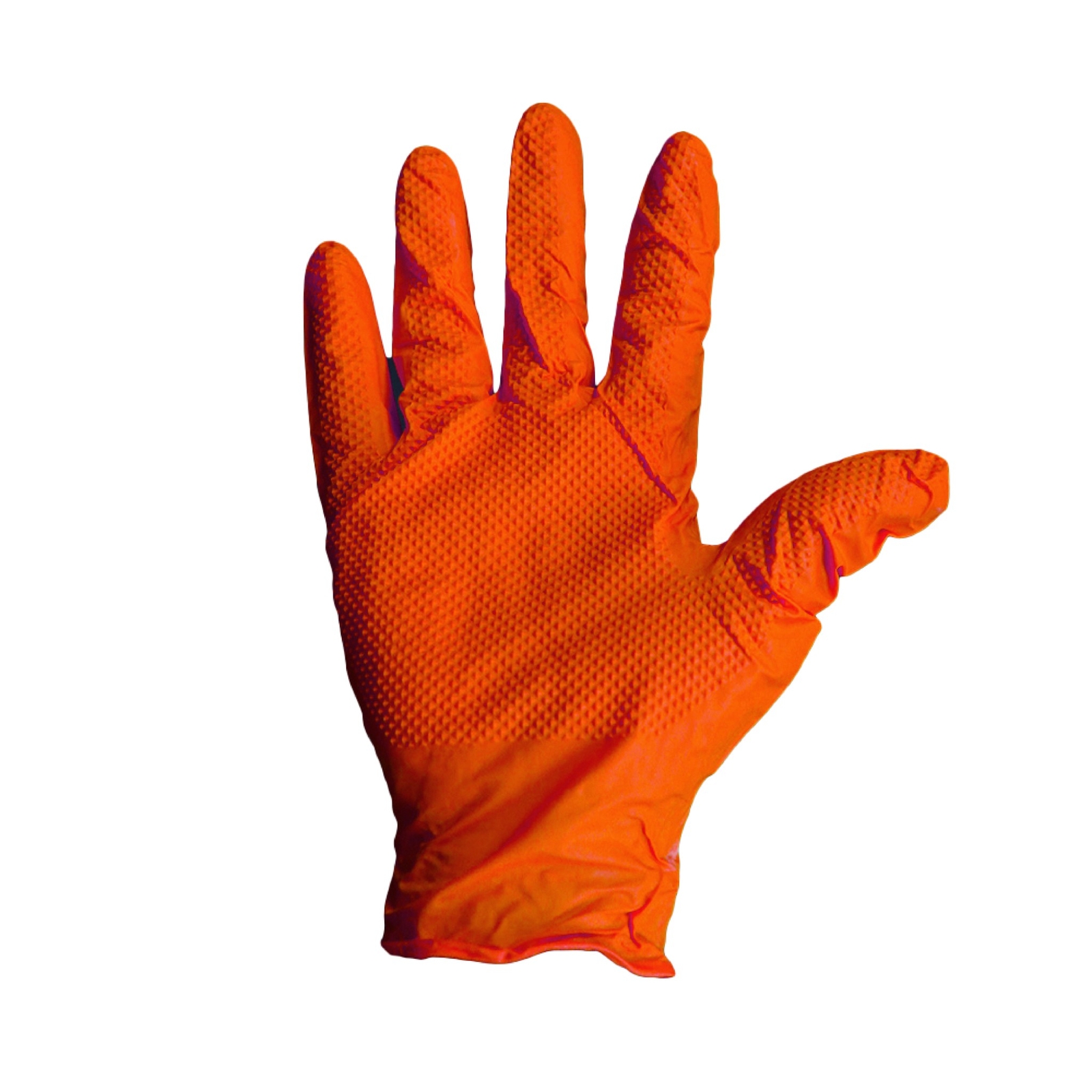 Wolverine Orange Nitrile Gloves, 8 Mil, Raised Diamond Texture 1000 Pcs Medium